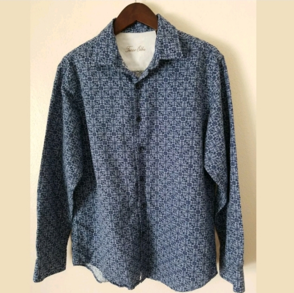 Tasso Elba Men's‎ Island Linen Cotton Blend Long Sl